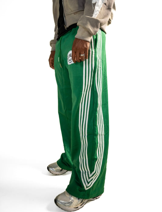 Athletic Side Stripe Track Pants ( Clover Green)