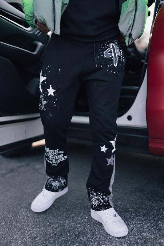 Star Flare Pants (Black)